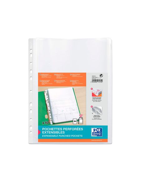 Funda Multitaladro Oxford Con Fuelle Din A4 200 Mc Cristal