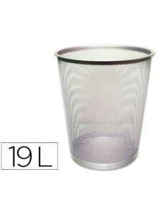 Papelera Metalica Q-Connect Gris Rejilla 295X345Mm