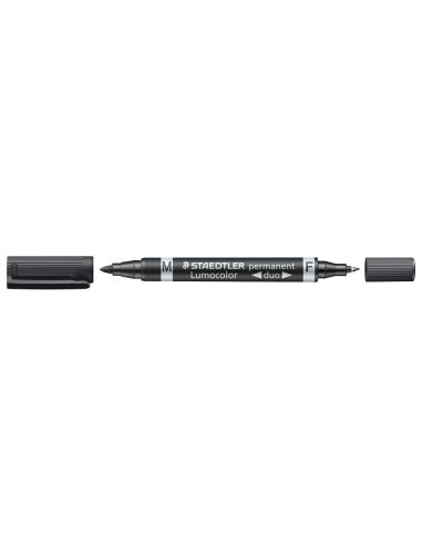 Rotulador Negro  Staedtler Lumocolor Permanente Duo 348 Punta F 0,6 Mm Punta M 1,5 Mm