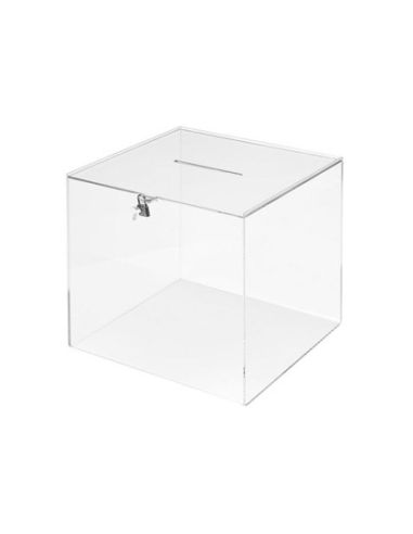 Urna Electoral Archivo 2000 Cuadrada Con Cerradura Y 2 Llaves Metacrilato 300X300X300 Mm