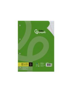 Recambio Liderpapel A4 100 Hojas 75Gr Cuadro 4Mm Con Margen 4 Taladros 2