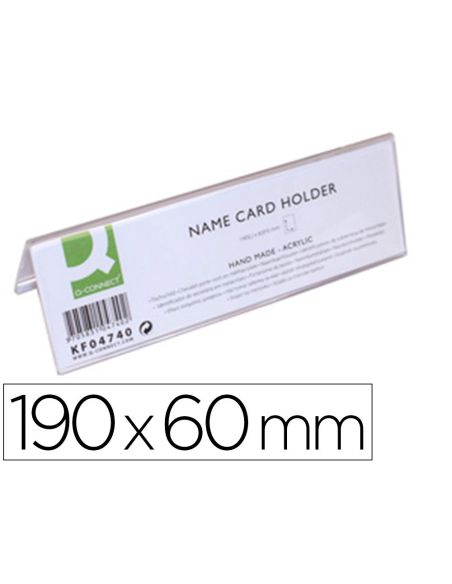 Identificador Sobremesa Q-Connect Metacrilato 190X60 Mm Ref.5727