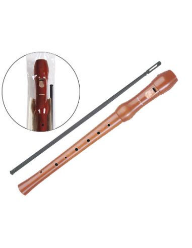 Flauta Hohner Madera Peral Lacada 9555 Dos Piezas En Funda Transparente