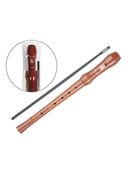 Flauta Hohner Madera Peral Lacada 9555 Dos Piezas En Funda Transparente
