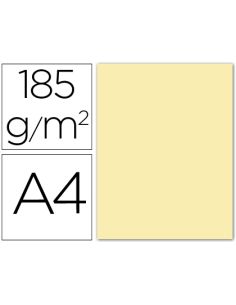 Cartulina Guarro Din A4 Crema 185 Gr Paquete 50 Hojas
