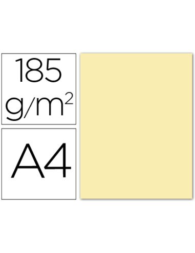 Cartulina Guarro Din A4 Crema 185 Gr Paquete 50 Hojas