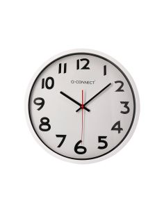 Reloj Q-Connect De Pared Plastico Oficina Redondo 34 Cm Marco Blanco 2