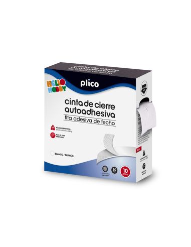 Cinta De Cierre Adhesiva Plico Velcro Blanco 20Mm X 10M