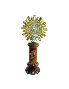 Virgen Del Pilar Metal/Alabastro Marron/Plastico 15Cm