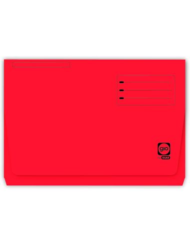 Subcarpeta Cartulina Gio Folio Pocket Rojo Con Bolsa Y Solapa 320G/M2