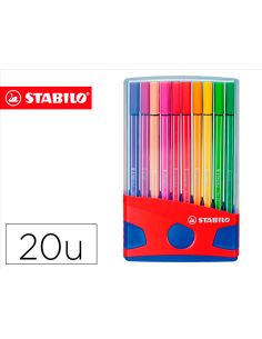 Rotulador Stabilo Punta De Fibra Pen 68 Color Parade Estuche De 20 Unidades Colores Surtidos
