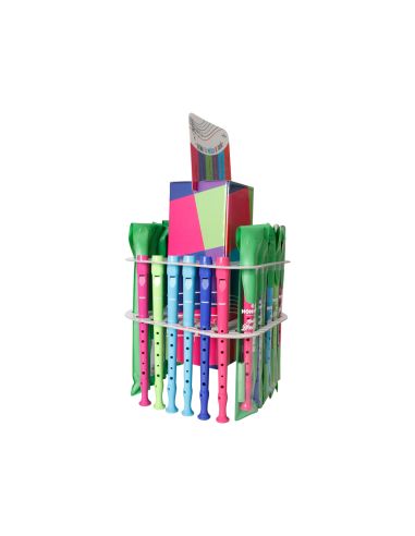 Flauta Hohner Gama Colores Expositor Sobremesa De 36 Unidades Surtidas 6 Por Color 140X140X400 Mm