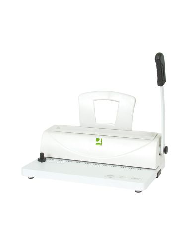 Encuadernadora Para Espiral Q-Connect Perfora 10 Hojas Tamaño A4 Encuaderna Hasta 450 Hojas Paso 5:1