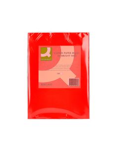 Papel Color Q-Connect Din A4 80Gr Rojo Intenso Paquete De 500 Hojas 2
