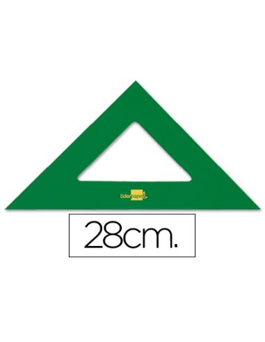 Escuadra Liderpapel 28 Cm Acrilico Verde