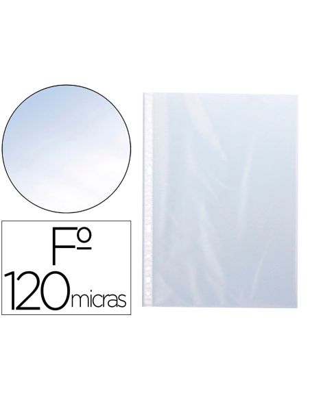 Funda Multitaladro Q-Connect Folio 120 Mc Cristal Caja De 100 Unidades