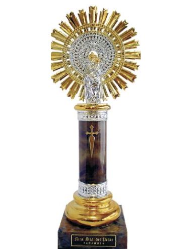 Virgen Del Pilar Metal/Plastico 10,5Cm Marron