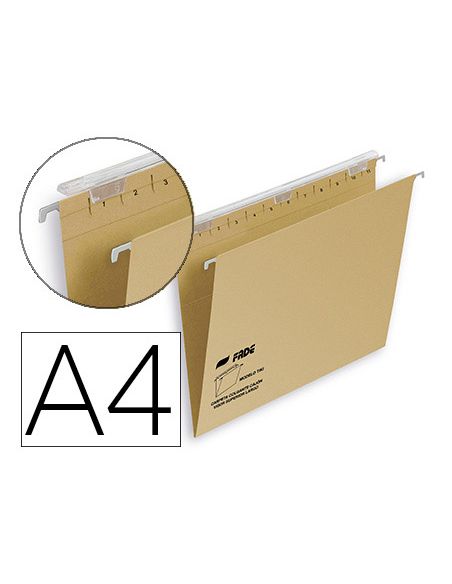 Carpeta Colgante Fade Tiki Din A4 Visor Superior 290 Mm Efecto Lupa Kraft Eco 230 G/M Lomo V