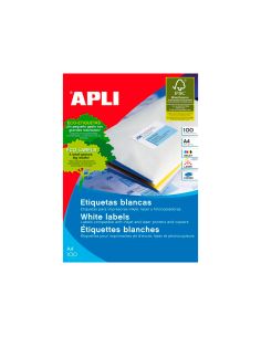 Etiqueta Adhesiva Apli 1270 Tamaño 70X25 Mm -Fotocopiadora -Laser -Ink-Jet-Caja Con 100 Hojas Din A4 2
