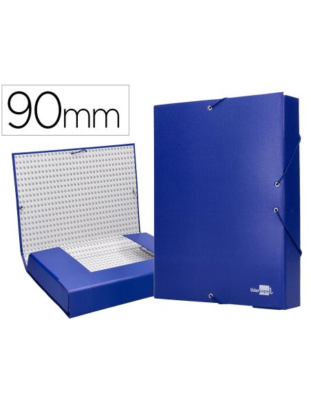 Carpeta Proyectos Liderpapel Folio Lomo 90Mm Carton Forrado Azul