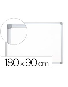 Pizarra Blanca Q-Connect Melamina Marco De Aluminio 180X90 Cm