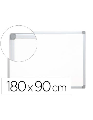 Pizarra Blanca Q-Connect Melamina Marco De Aluminio 180X90 Cm