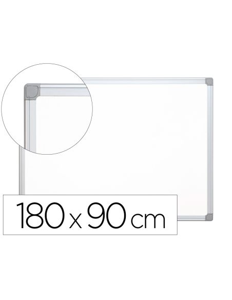Pizarra Blanca Q-Connect Melamina Marco De Aluminio 180X90 Cm
