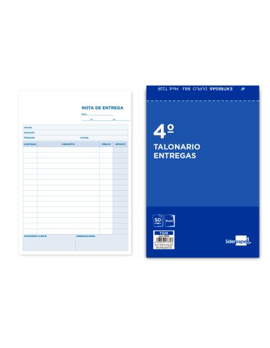 Talonario Liderpapel Entregas Cuarto Original Y Copia T226