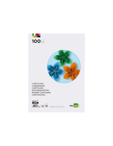 Cartulina Liderpapel A3 180G/M2 10 Colores Surtidos Paquete 100 Hojas