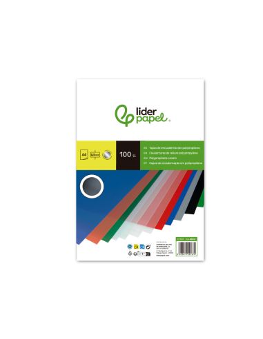 Tapa Encuadernacion Liderpapel Polipropileno A4 0.5Mm Ahumada Paquete De 100 Unidades