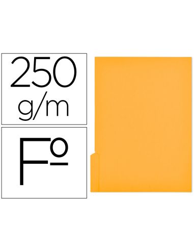 Subcarpeta Cartulina Gio Folio Pestaña Izquierda 250 G/M2 Amarillo