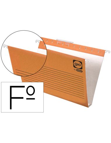 Carpeta Colgante Gio Folio Visor Superior Corto Cristal Kraft Bicolor Eco Lomo 30 Mm
