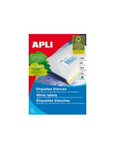 Etiqueta Adhesiva Apli 1283 Tamaño 38X21.2Mm Para Fotocopiadora Laser Ink-Jet Caja Con 100 Hojas Din A4 2