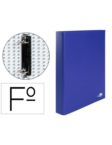 Carpeta De 2 Anillas 25Mm Mixtas Liderpapel Folio Carton Forrado Paper Coat Compresor Plastico Azul
