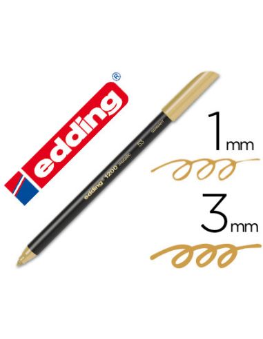 Rotulador Oro Edding Punta Fibra 1200 Oro N. 53 Punta Redonda 1-3 Mm