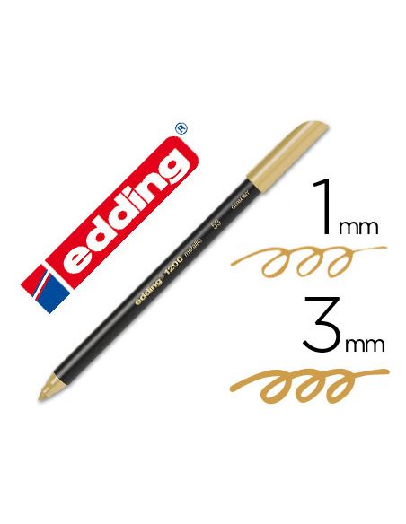 Rotulador Oro Edding Punta Fibra 1200 Oro N. 53 Punta Redonda 1-3 Mm