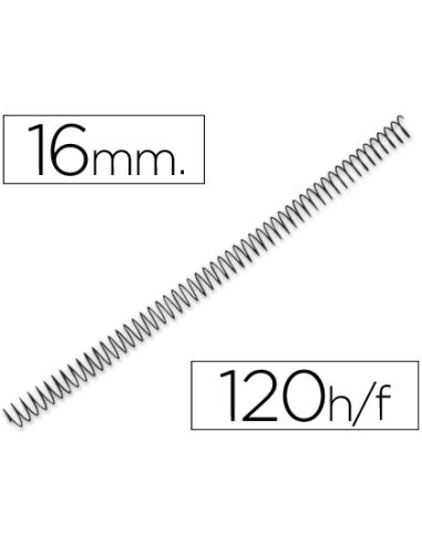 Espiral Metalico Q-Connect 64 5:1 16Mm 1,2Mm Caja De 100 Unidades