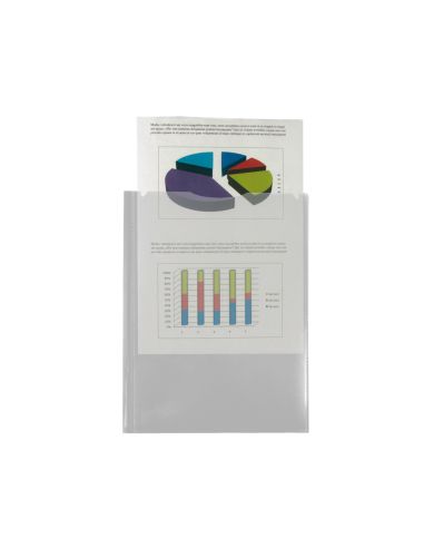Carpeta Liderpapel Dossier Dos Bolsas Canguro 45684 Polipropileno Din A4 Transparente