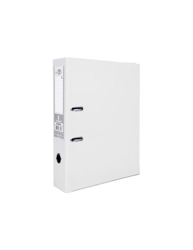 Archivador De Palanca Liderpapel Folio Documenta Forrado Pvc Con Rado Lomo 75Mm Blanco Con Compresor