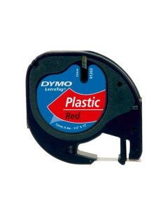 Cinta Dymo 12Mmx4Mt -Negro/Rojo Para Maquina Letratag 2