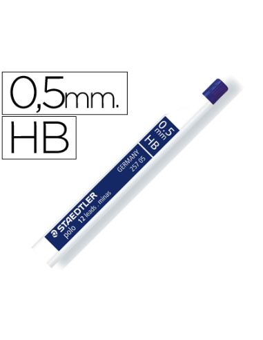 Minas Staedtler Grafito 0,5 Mm Hb Polo 257 Tubo Con 12 Minas