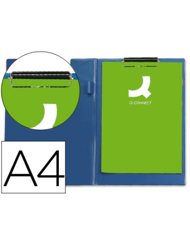 Carpeta Q-Connect Miniclips Plastico Din A4 Azul