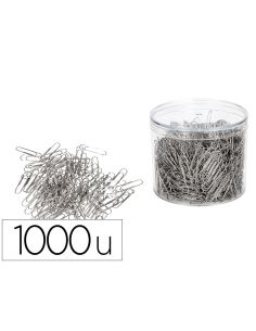 Clips Niquelados Q-Connect Nº2 33 Mm Cubilete De 1000 Unidades
