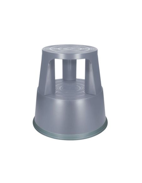 Taburete Q-Connect Ruedas Retractiles Tres Ruedas Dos Niveles Color Gris|Libreriasalesiana