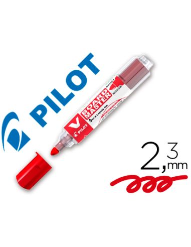 Rotulador Rojo Pilot V Board Master Para Pizarra Blanca Tinta Liquida Trazo 2,3Mm