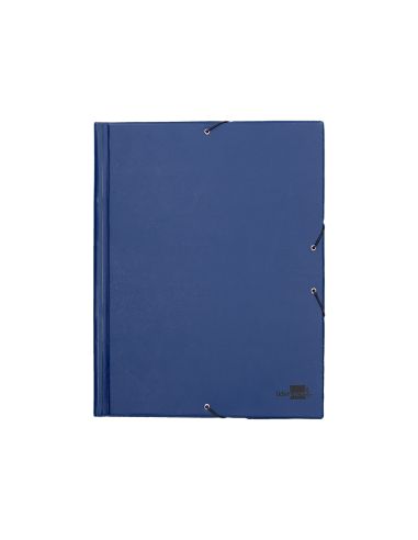 Carpeta Liderpapel Gomas Tres Solapas Plastico Folio Color Azul