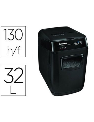 Destructora De Documentos Fellowes Automax 150C Capacidad De Corte 150 Hojas Clips Grapas Tarjetas Y Cd 32L