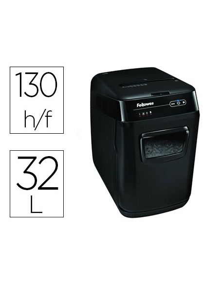 Destructora De Documentos Fellowes Automax 150C Capacidad De Corte 150 Hojas Clips Grapas Tarjetas Y Cd 32L