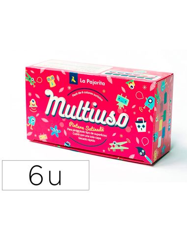 Pintura Latex La Pajarita Satinada 35 Ml Caja De 6 Unidades Colores Surtidos