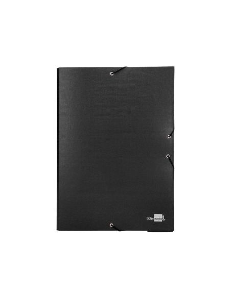 Carpeta Proyectos Liderpapel Folio Lomo 90Mm Carton Forrado Negra